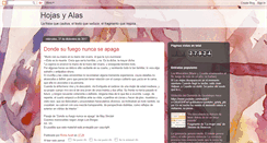 Desktop Screenshot of hojasyalas.blogspot.com