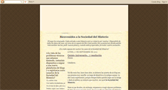 Desktop Screenshot of lasociedaddelmisterio.blogspot.com