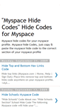 Mobile Screenshot of myspace-hide-codes.blogspot.com