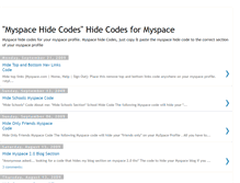 Tablet Screenshot of myspace-hide-codes.blogspot.com