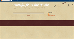 Desktop Screenshot of beautifulfromtheinside.blogspot.com