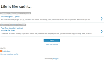 Tablet Screenshot of lifeislikesushi.blogspot.com