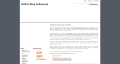 Desktop Screenshot of daftarblogindonesia.blogspot.com
