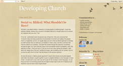 Desktop Screenshot of developingchurch.blogspot.com