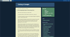 Desktop Screenshot of cuttingitstraight.blogspot.com