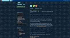 Desktop Screenshot of letmeeducateyou.blogspot.com
