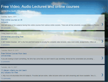 Tablet Screenshot of freevideolectures.blogspot.com