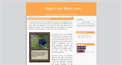Desktop Screenshot of magiccardblacklotus.blogspot.com