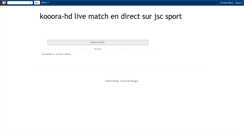 Desktop Screenshot of kooora-hd.blogspot.com