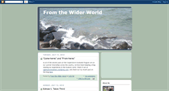 Desktop Screenshot of fromthewiderworld.blogspot.com