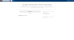 Desktop Screenshot of english-ddcode.blogspot.com