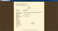 Desktop Screenshot of cuisinedomicile.blogspot.com