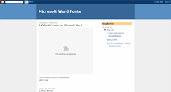 Desktop Screenshot of microsoftwordfonts.blogspot.com