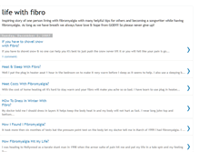 Tablet Screenshot of fibromyalgiaandlife.blogspot.com