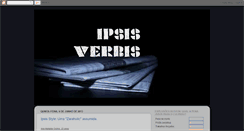 Desktop Screenshot of ipsis0verbis.blogspot.com