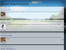 Tablet Screenshot of lifeandtimesofcrazyann.blogspot.com