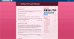 Desktop Screenshot of healingfromlymedisease.blogspot.com