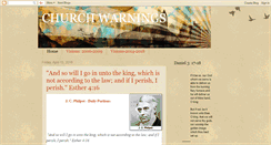 Desktop Screenshot of churchwarnings.blogspot.com