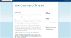 Desktop Screenshot of onlineworldsurvey.blogspot.com