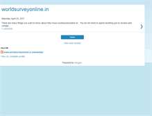 Tablet Screenshot of onlineworldsurvey.blogspot.com