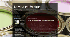 Desktop Screenshot of lavidaenescritos.blogspot.com