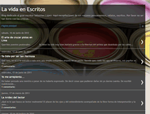 Tablet Screenshot of lavidaenescritos.blogspot.com