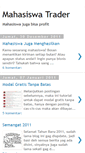Mobile Screenshot of mahasiswatrader.blogspot.com