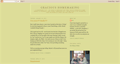 Desktop Screenshot of gracioushomemaking.blogspot.com