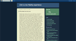 Desktop Screenshot of lifeisalowfidelityexperience.blogspot.com