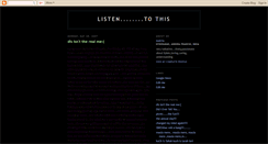 Desktop Screenshot of listento-this.blogspot.com