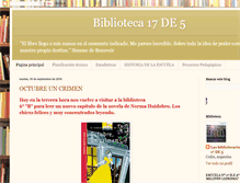 Tablet Screenshot of biblioteca17de5.blogspot.com