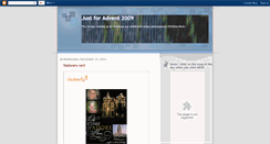 Desktop Screenshot of justforadvent2009.blogspot.com