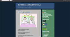 Desktop Screenshot of loqueseaenmimochila.blogspot.com