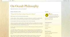 Desktop Screenshot of onoccultphilosophy.blogspot.com
