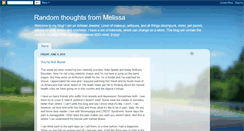 Desktop Screenshot of melissa-randomthoughtsfrommelissa.blogspot.com