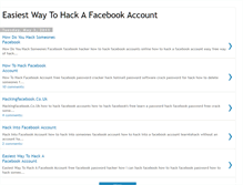 Tablet Screenshot of easiestwaytohackafacebookaccount.blogspot.com