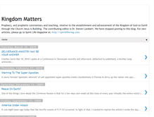 Tablet Screenshot of kingdommatters.blogspot.com