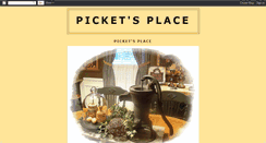 Desktop Screenshot of picketsplace.blogspot.com