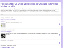 Tablet Screenshot of pesquisacomcriancas.blogspot.com
