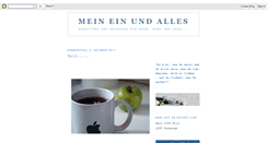 Desktop Screenshot of mein-ein-und-alles.blogspot.com