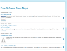 Tablet Screenshot of freesoftnepal.blogspot.com