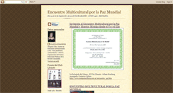 Desktop Screenshot of encuentromulticulturalporlapazmundial.blogspot.com