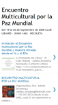 Mobile Screenshot of encuentromulticulturalporlapazmundial.blogspot.com