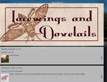 Tablet Screenshot of lacewingsanddovetails.blogspot.com