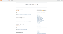 Desktop Screenshot of obiterdictumblog.blogspot.com