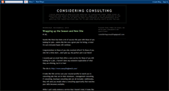 Desktop Screenshot of consideringconsulting.blogspot.com