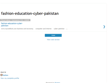 Tablet Screenshot of fashion-education-cyber-pakistan.blogspot.com