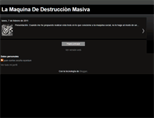 Tablet Screenshot of lamaquinadedestruccionmasiva.blogspot.com