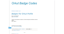 Desktop Screenshot of orkutbadgecodes.blogspot.com