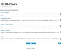 Tablet Screenshot of coldplaylyrics.blogspot.com